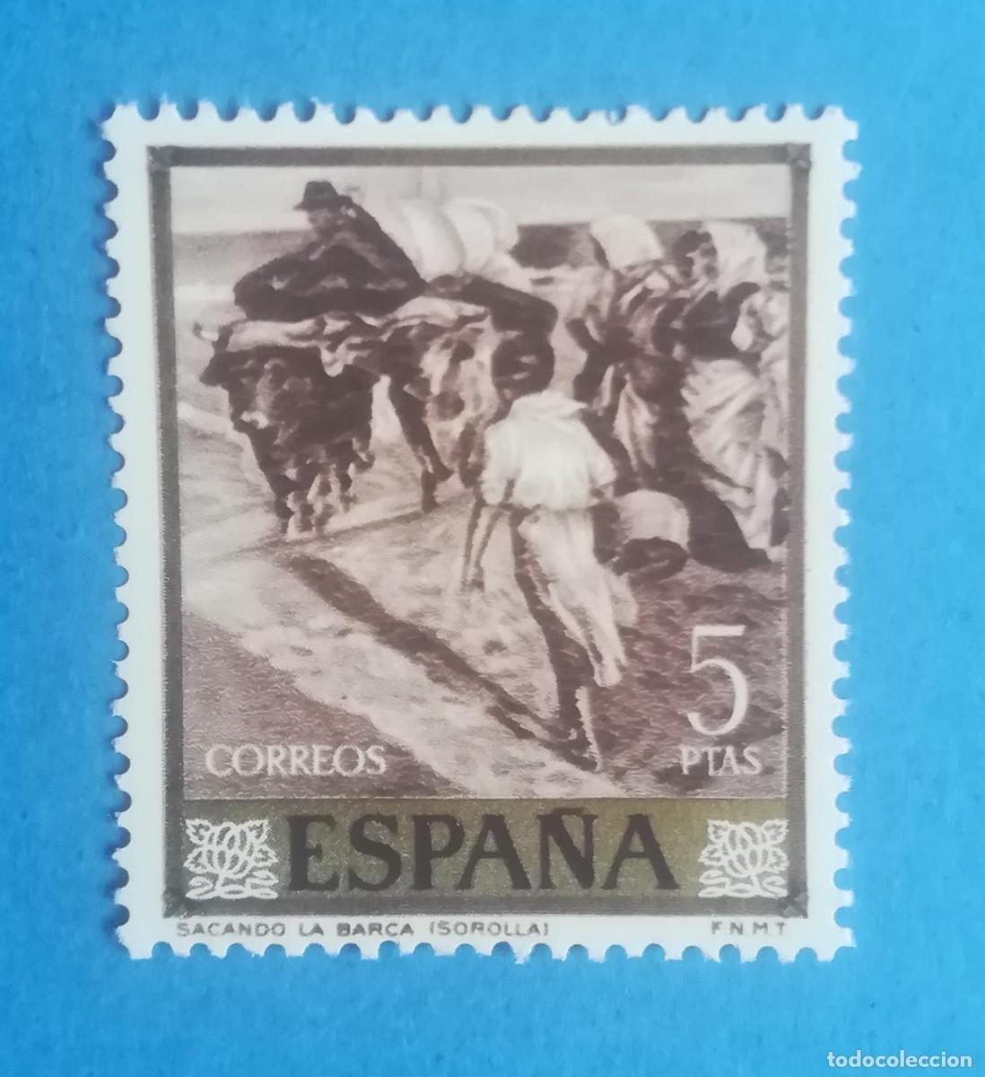 Sellos: Sacando la varca (Joaqu&iacute;n Sorolla). Edifil 1574