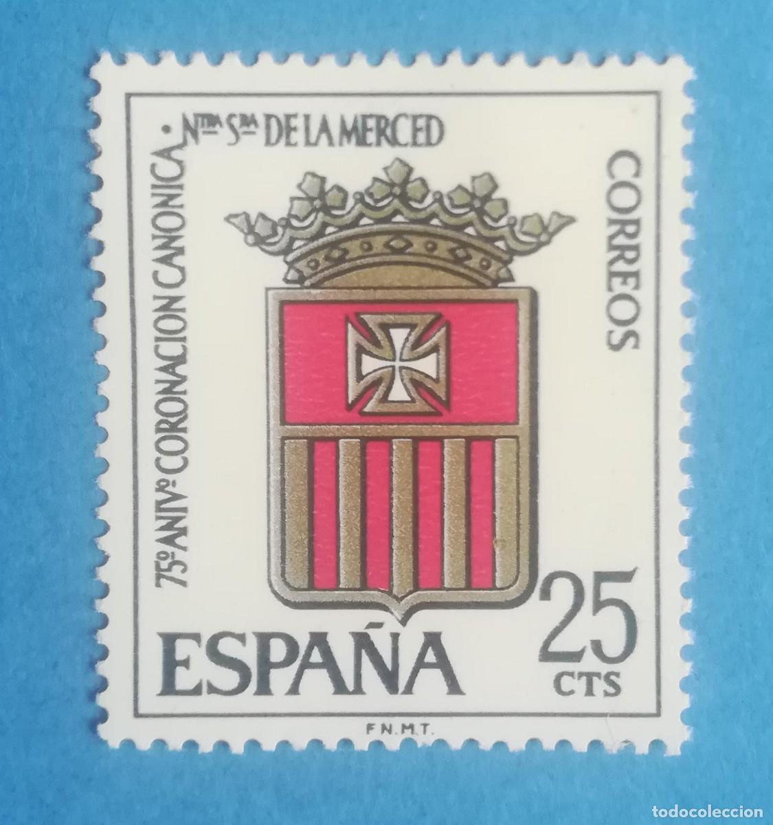 Sellos: 75 aniversario de la coronaci&oacute;n can&oacute;nica de Nuestra Se&ntilde;ora de la. Edifil 1521. Nuevo sin fijasellos.