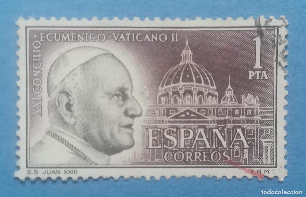 Sellos: XXI Concilio Ecum&eacute;nico Vaticano II. Edifil 1480. Usado, sin fijasellos.