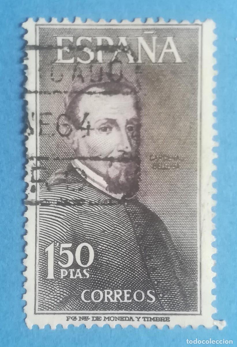 Sellos: Cardenal Belluga (Luis Antonio de Belluga y Moncada). Edifil 1537. Usado, sin fijasellos.