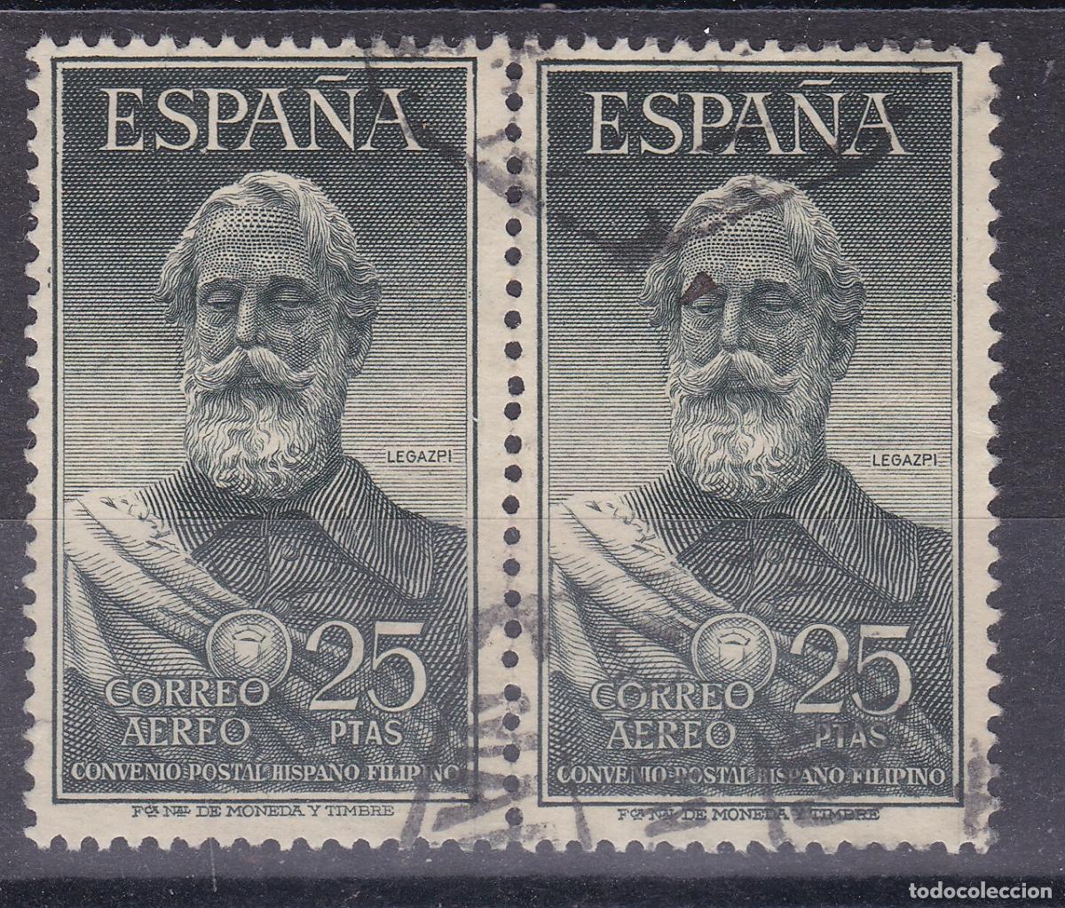 Sellos: AA10- LEGAZPI Edifil 1124 . PAREJA Usados . LUJO