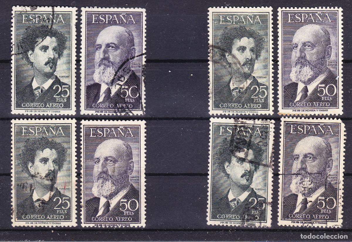 Sellos: 4 SERIES 1164/5 FORTUNY/T.QUEVEDO, USADOS. OCAS&Oacute;N POR LIQUIDACI&Oacute;N. BONITOS
