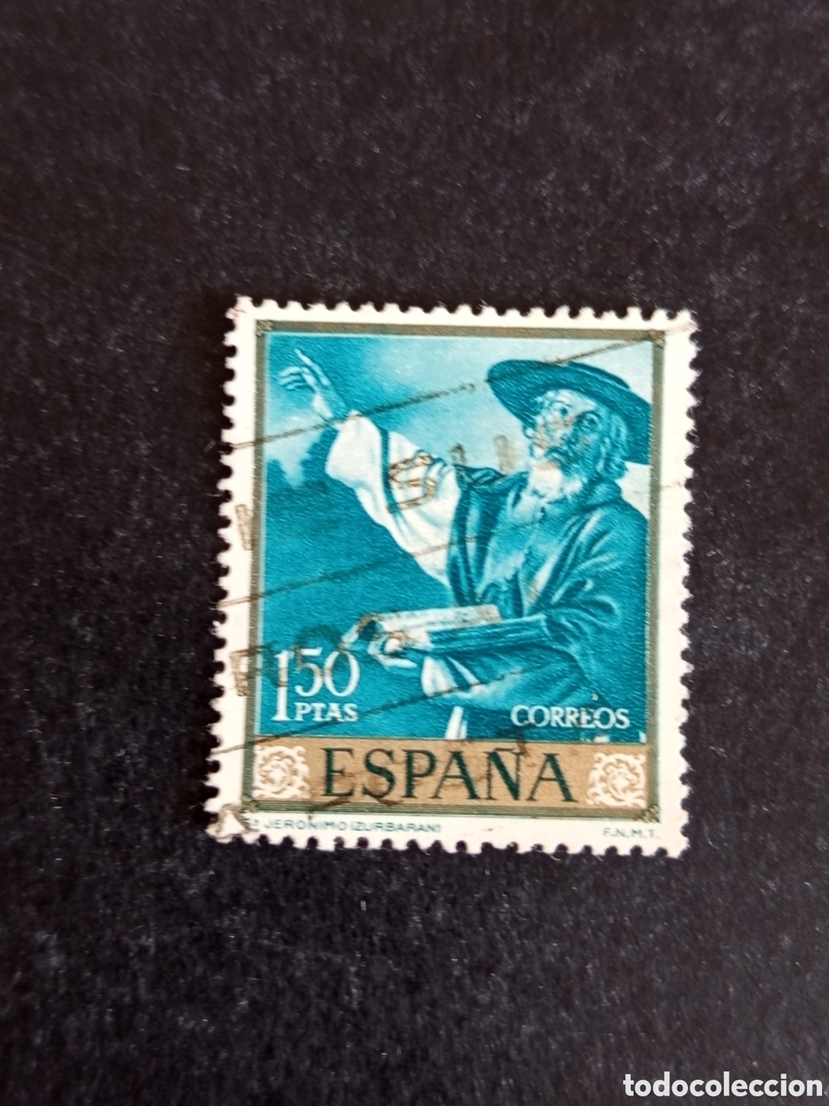 Sellos: Espa&ntilde;a, 1962. D&iacute;a del Sello. F. Zurbar&aacute;n, pintor. Edifil 1423. Pedido m&iacute;nimo 3 &euro;. Ver fotos.