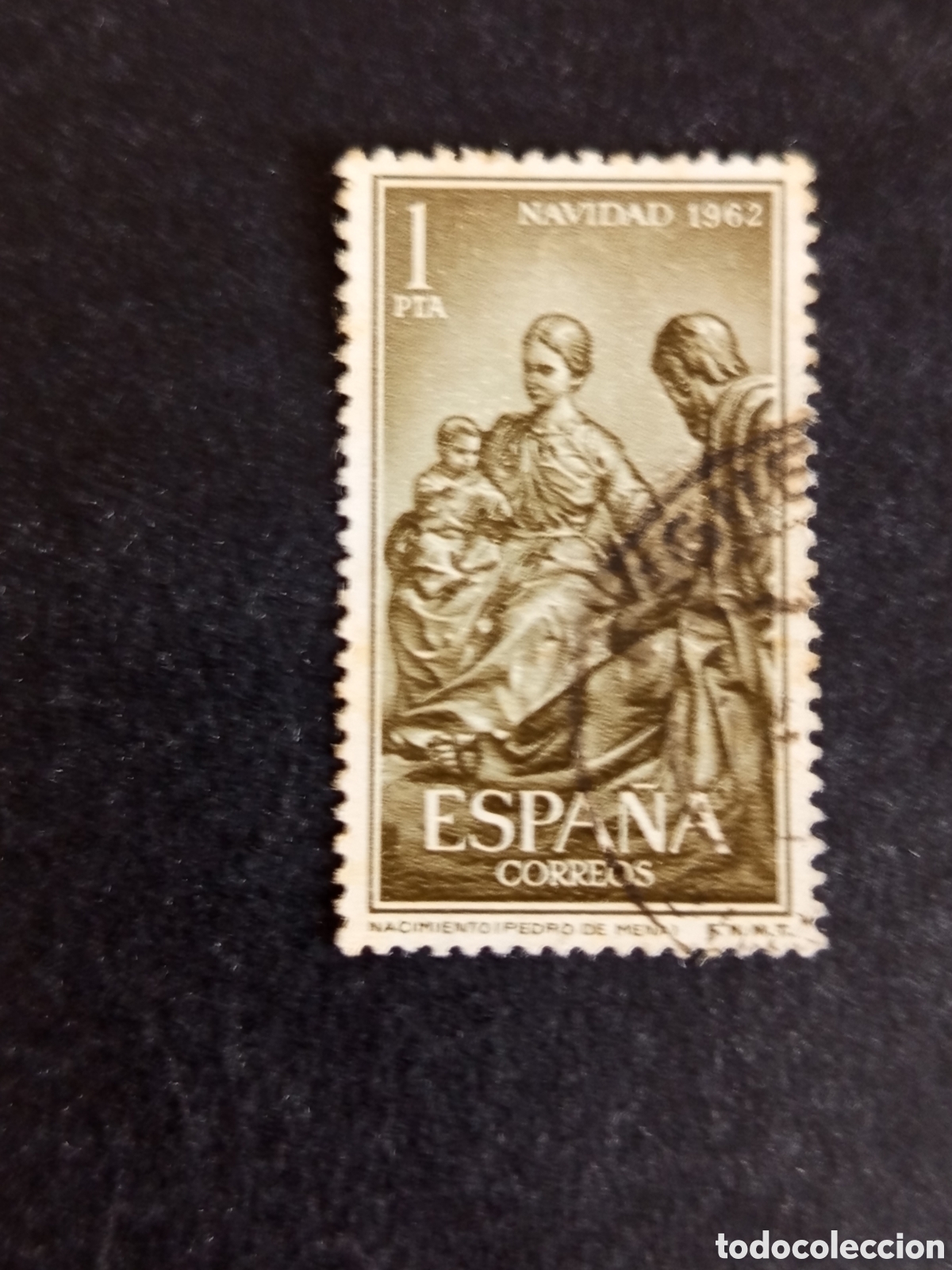Sellos: Espa&ntilde;a, 1962. Navidad . Nacimiento de Pedro de Mena. Edifil 1478. Pedido m&iacute;nimo 3 &euro;. Ver fotos.