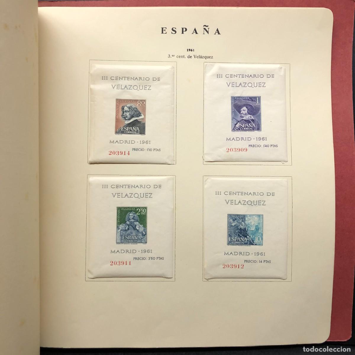 Sellos: ALBUM DE SELLOS DESDE 1952 A 1962 - ESPA&Ntilde;A - VER FOTOS DE LO QUE INCLUYE / 2114