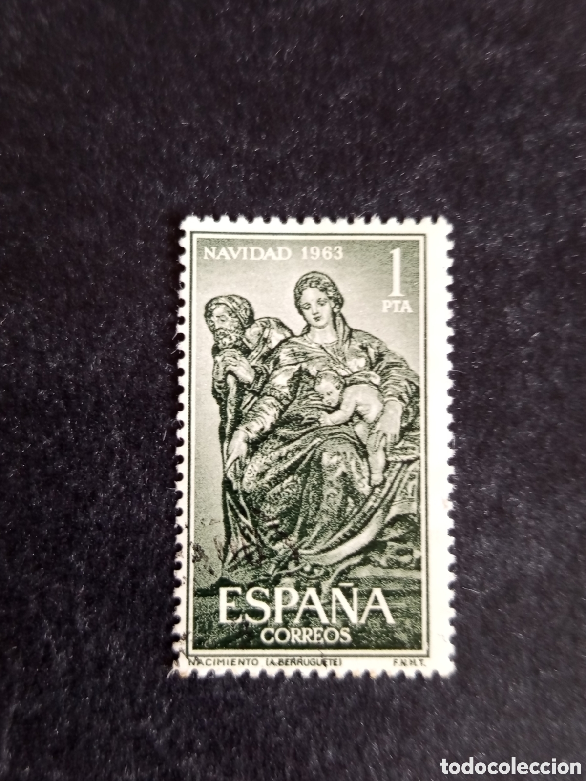 Sellos: Espa&ntilde;a, 1963. Navidad. Nacimiento de A. Berruguete. Edifil 1535. Pedido m&iacute;nimo 3 &euro;. Ver fotos.