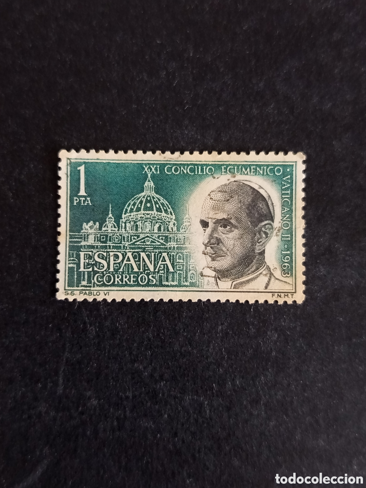 Sellos: Espa&ntilde;a, 1963. Concilio Vaticano II. S.S. San Pablo VI. Edifil 1540. Pedido m&iacute;nimo 3 &euro;. Ver fotos.