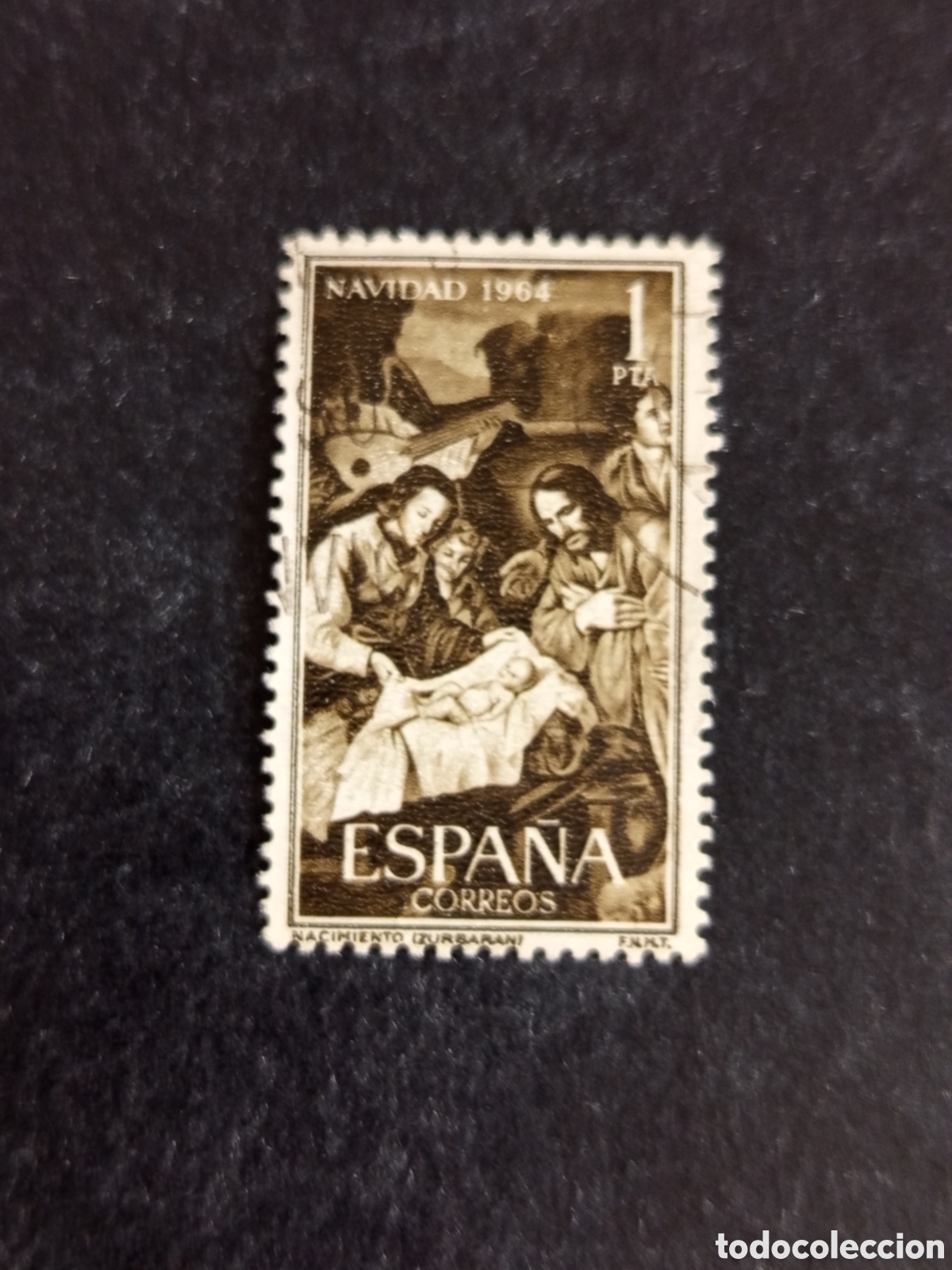 Sellos: Espa&ntilde;a, 1964. Navidad. Nacimiento de Zurbar&aacute;n. Edifil 1630. Pedido m&iacute;nimo 3 &euro;. Ver fotos.