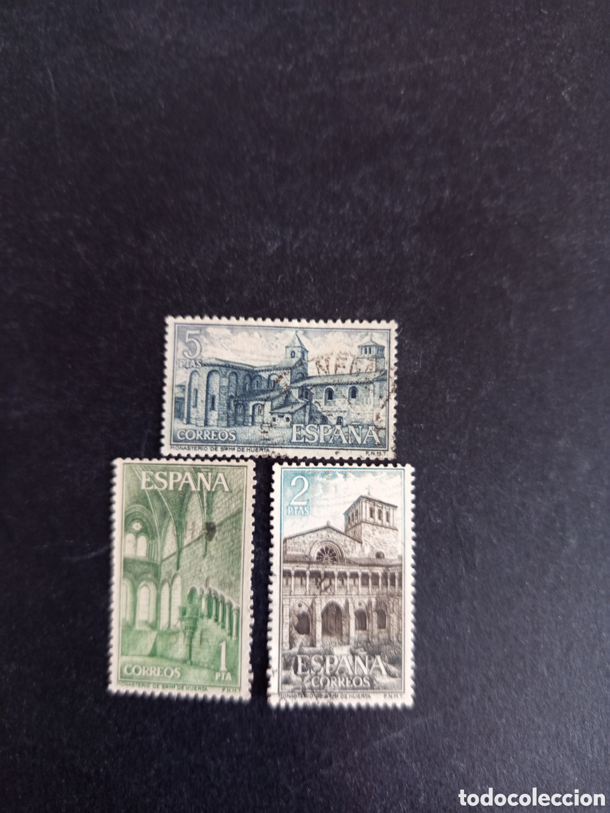 Sellos: Espa&ntilde;a, 1964. Monasterio Sta Mar&iacute;a de Huerta. Edifil 1563/5. Pedido m&iacute;nimo 3 &euro;. Ver fotos.