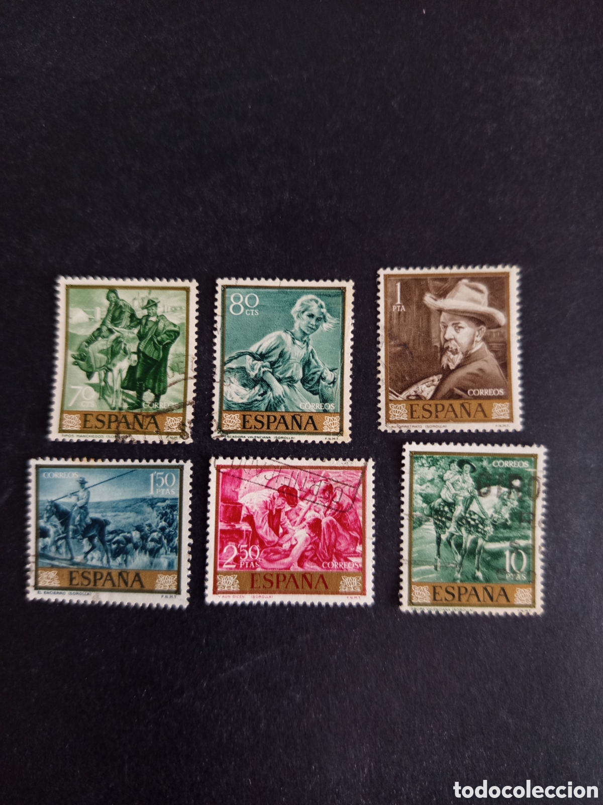 Sellos: Espa&ntilde;a, 1964. D&iacute;a del Sello. Sorolla. Edifil 1568/72 y 1575. Pedido m&iacute;nimo 3 &euro;. Ver fotos.