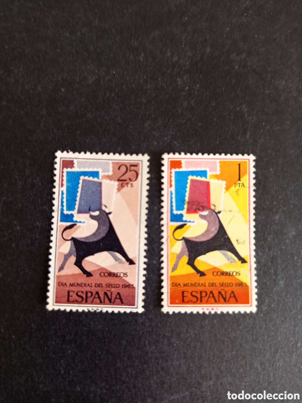 Sellos: Espa&ntilde;a, 1965. D&iacute;a Mundial del Sello. Edifil 1653; 1667/8. Pedido m&iacute;nimo 3 &euro;. Ver fotos.