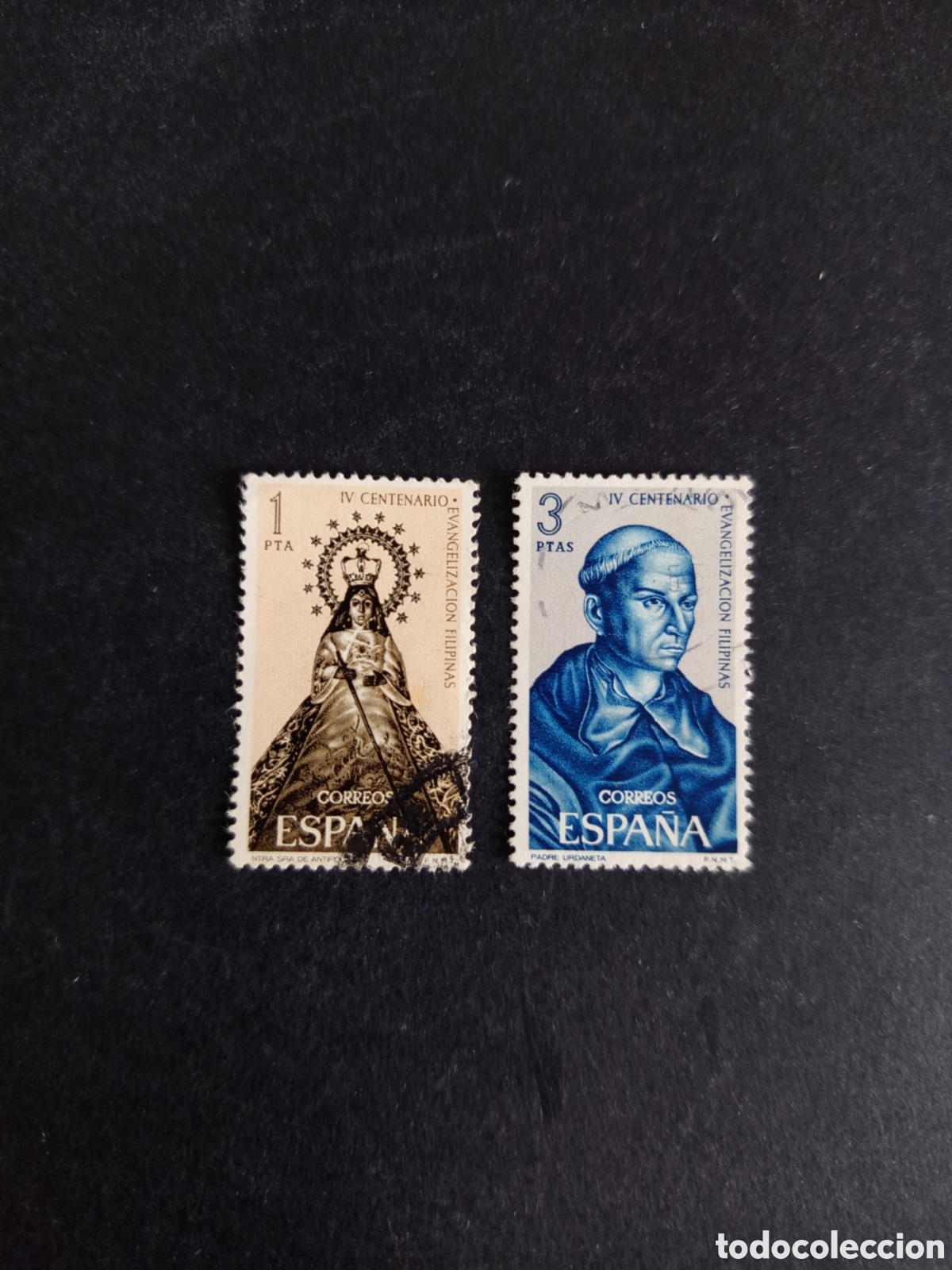 Sellos: Espa&ntilde;a, 1965. 400 A&ntilde;os Evangelizaci&oacute;n Filipinas. Edifil 1693/4. Pedido m&iacute;nimo 3 &euro;. Ver fotos.