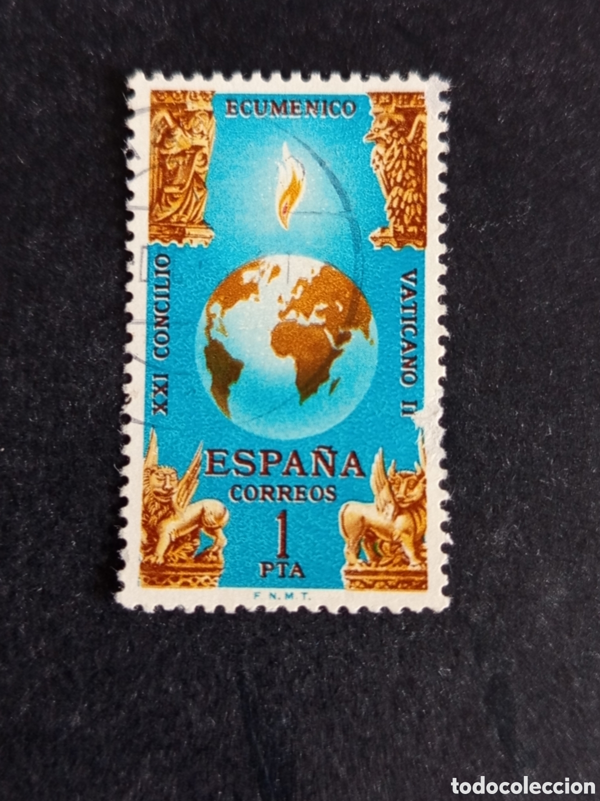 Sellos: Espa&ntilde;a, 1965. Clausura Concilio Vaticano II. Edifil 1695. Pedido m&iacute;nimo 3 &euro;. Ver fotos.