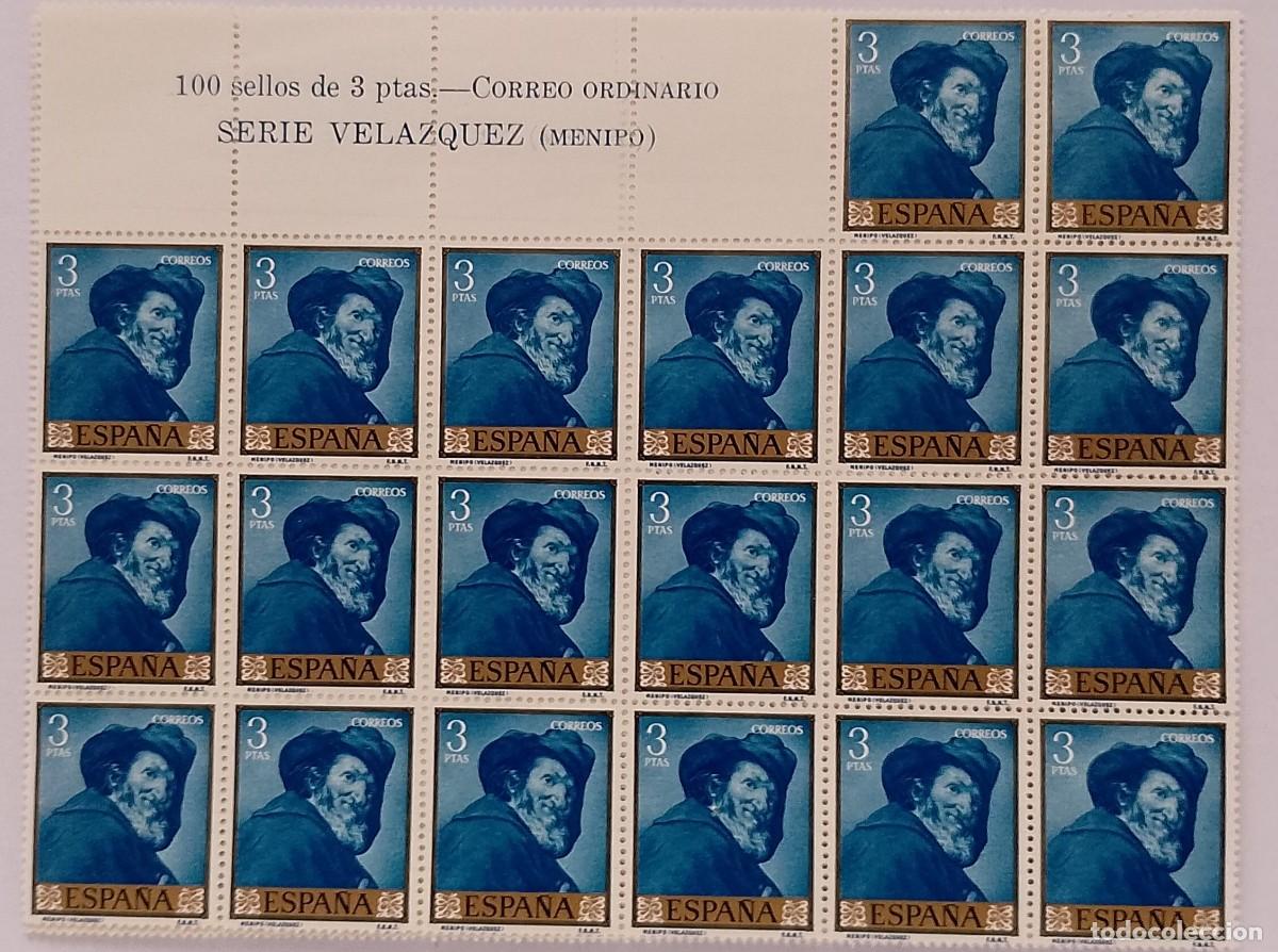 Sellos: BLOQUE DE 20 SELLOS NUENVOS DE VELAZQUEZ EDIFIL 1247