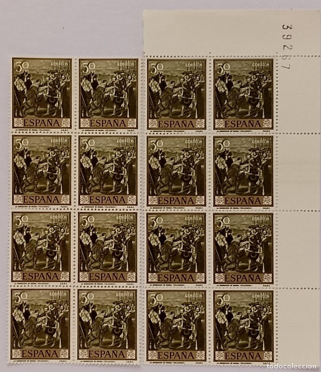 Sellos: BLOQUE DE 20 SELLOS NUEVOS DE 60 CT VELAZQUEZ EDIFIL 1241 LAS MENINAS