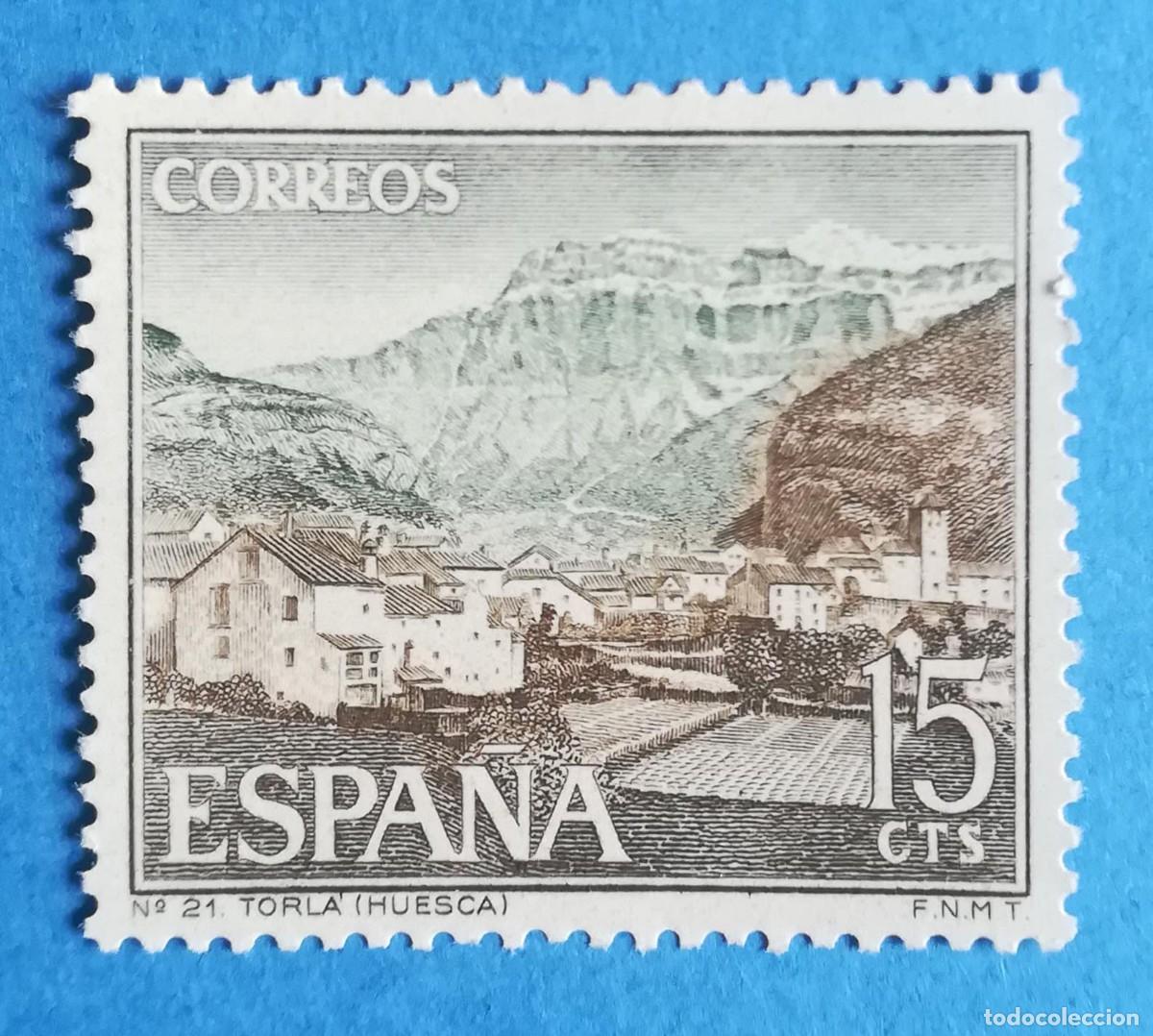 Sellos: Paisajes y Monumentos N&ordm; 21. Torla (Huesca). Edifil 1727. Nuevo sin fijasellos.