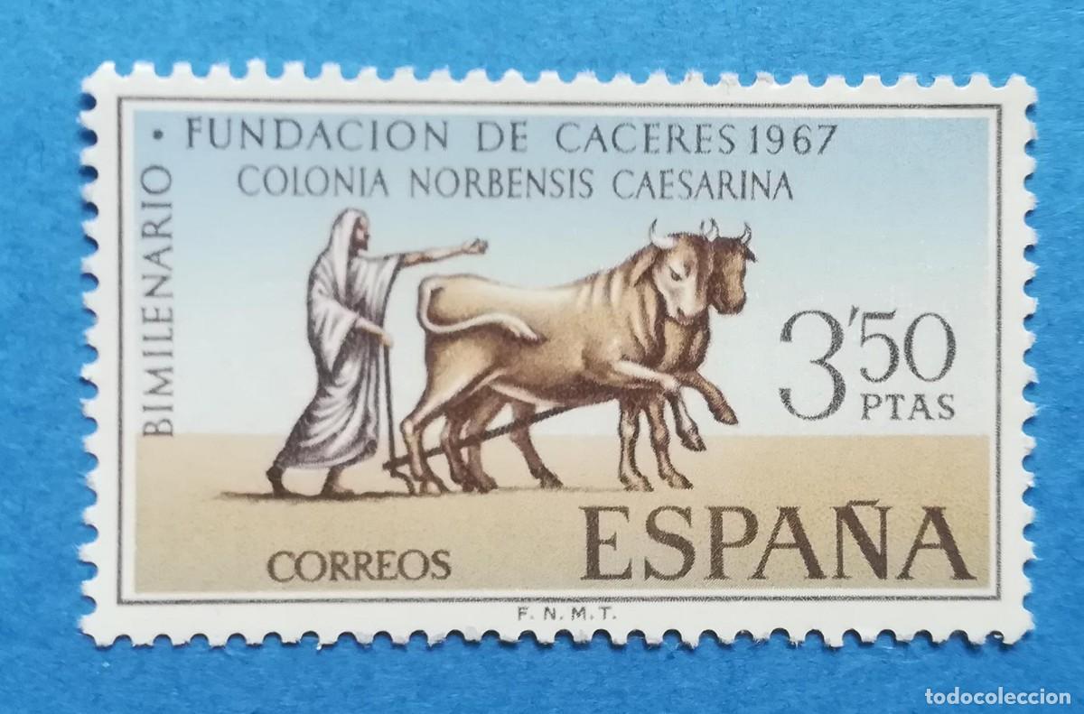 Sellos: Bimilenario Fundaci&oacute;n de C&aacute;ceres. Colonia Norbensis Caesarina. Edifil 1828. Nuevo sin fijasellos.