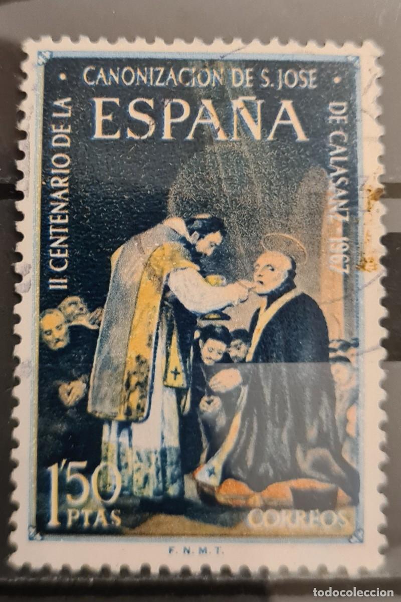 Sellos: Sello usado de Espa&ntilde;a 1967: Bicentenario de la canonizaci&oacute;n de San Jos&eacute; de Calasanz