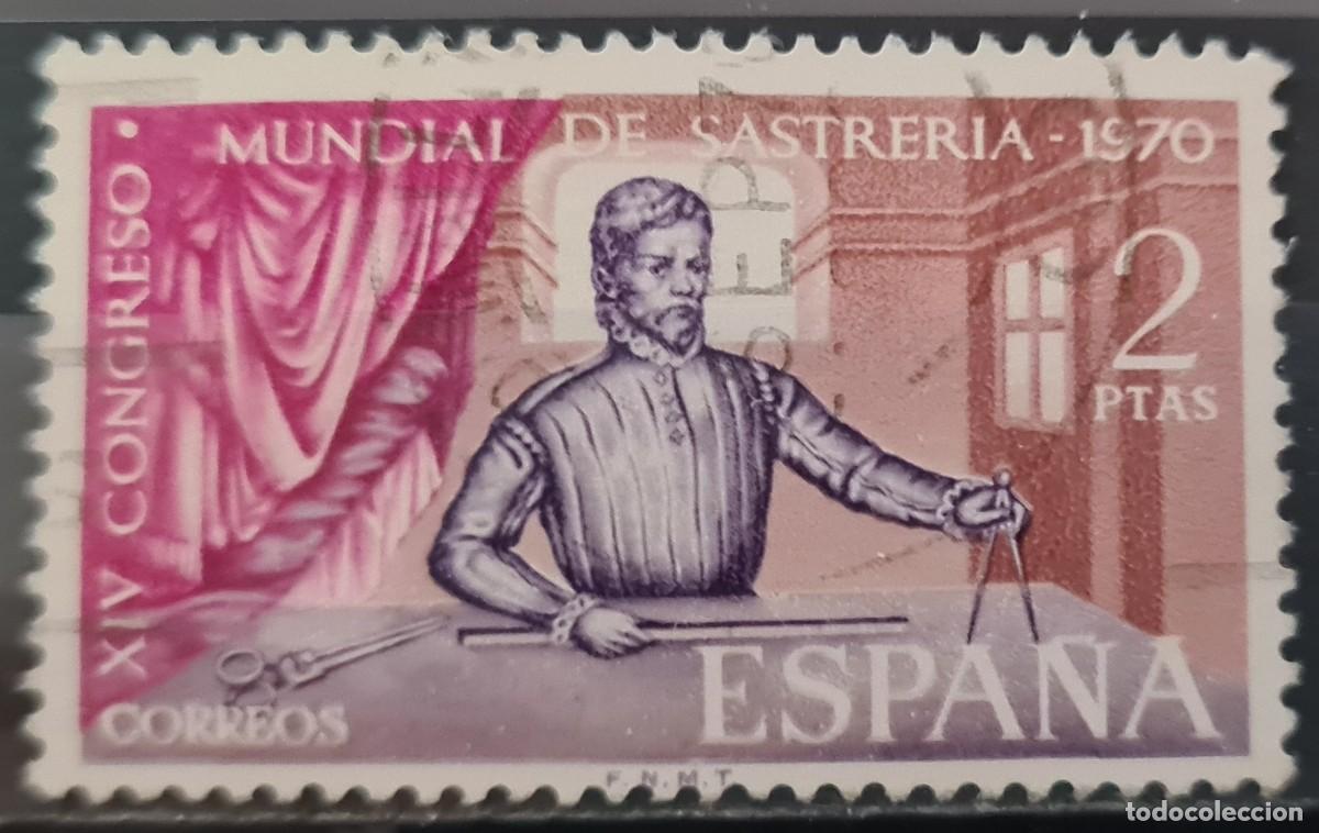 Selos: Sello usado de Espa&ntilde;a 1970: XIV Congreso internacional de sastres