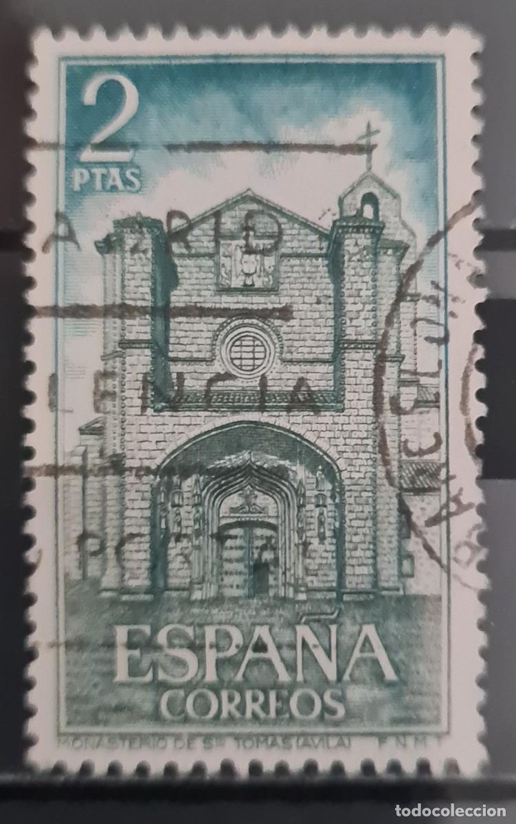 Sellos: Sello usado de Espa&ntilde;a 1972: Vistas del Monasterio de Santo Tom&aacute;s, &Aacute;vila