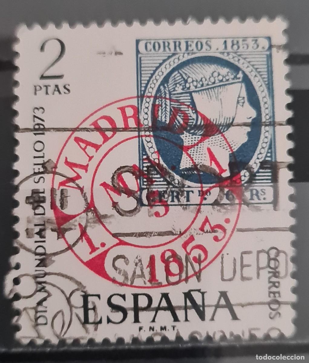 Sellos: Sello usado de Espa&ntilde;a 1973: D&iacute;a mundial del Sello