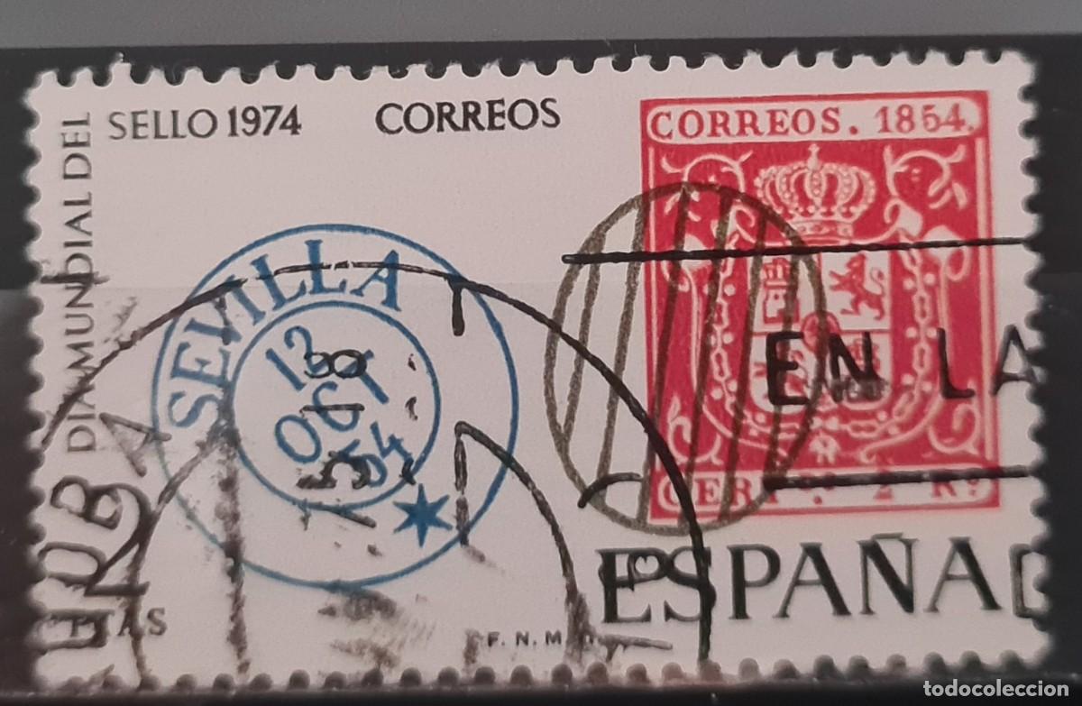 Sellos: Sello usado de Espa&ntilde;a 1974: D&iacute;a mundial del sello