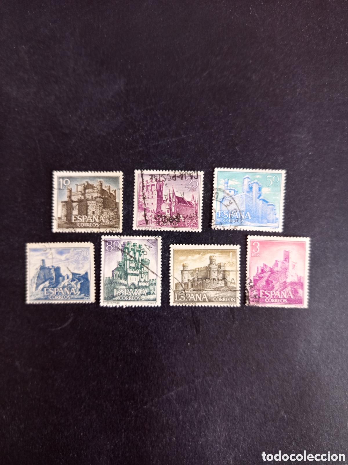 Sellos: Espa&ntilde;a, 1966. Castillos. Edifil 1738/9; 1741/5. Pedido m&iacute;nimo 3 &euro;. Ver fotos.