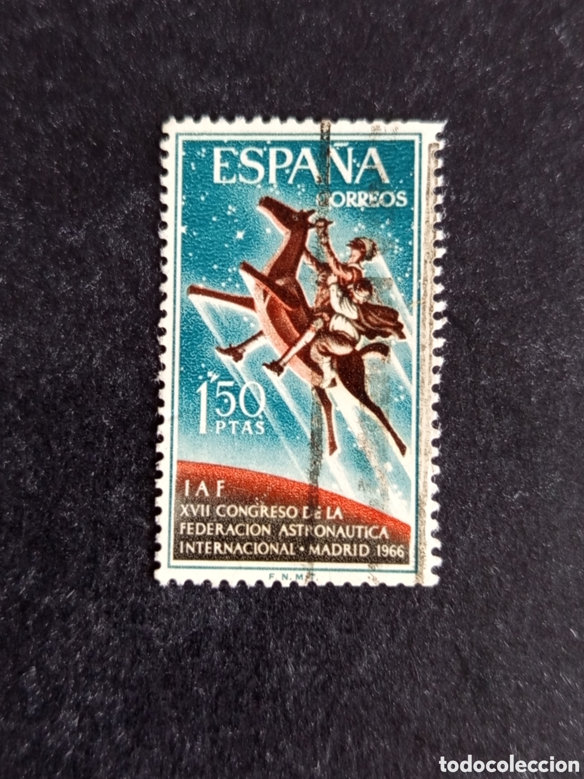 Sellos: Espa&ntilde;a, 1966. Congreso Astron&aacute;utica, Madrid. Edifil 1749. Pedido m&iacute;nimo 3 &euro;. Ver fotos.