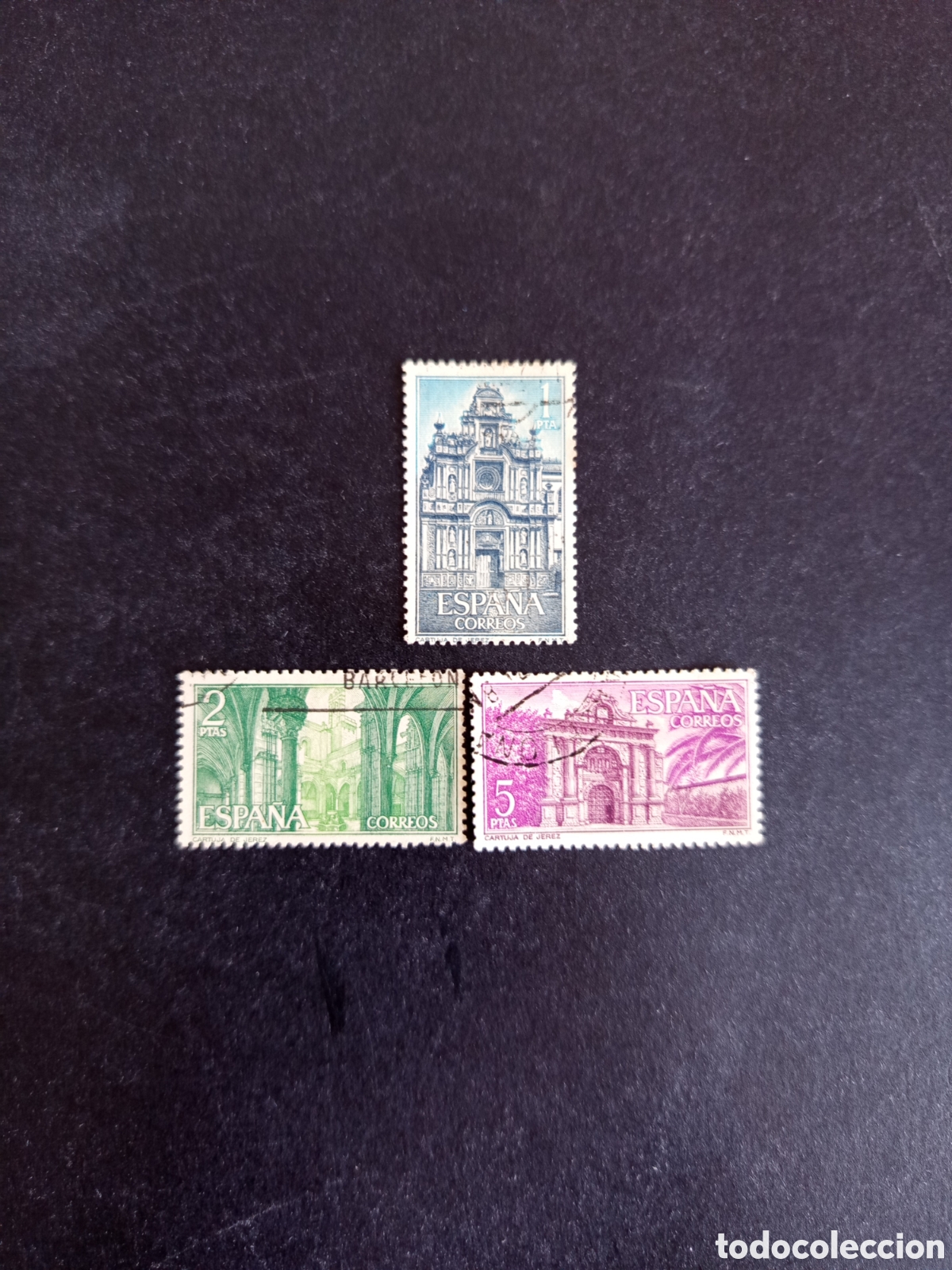 Sellos: Espa&ntilde;a, 1966. Cartuja de Jerez. Edifil 1761/3. Pedido m&iacute;nimo 3 &euro;. Ver fotos.