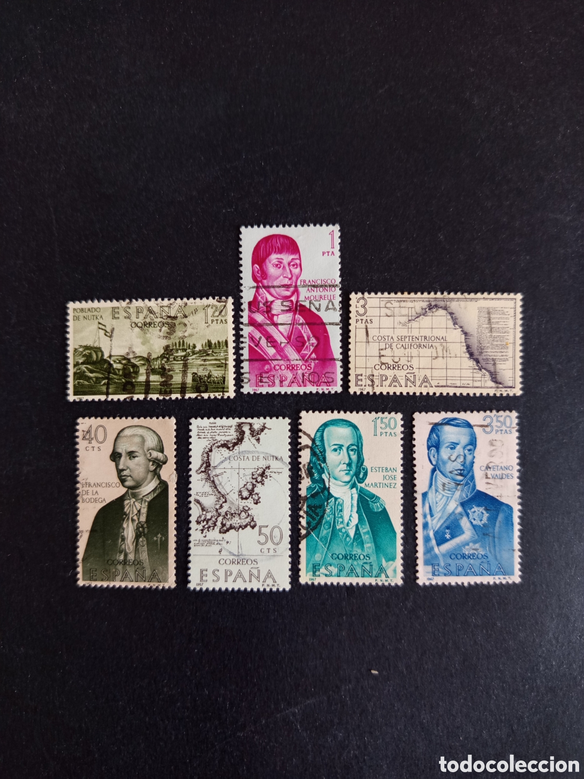Sellos: Espa&ntilde;a, 1967. Forjadores de Am&eacute;rica. Edifil 1819/25. Pedido m&iacute;nimo 3 &euro;. Ver fotos.