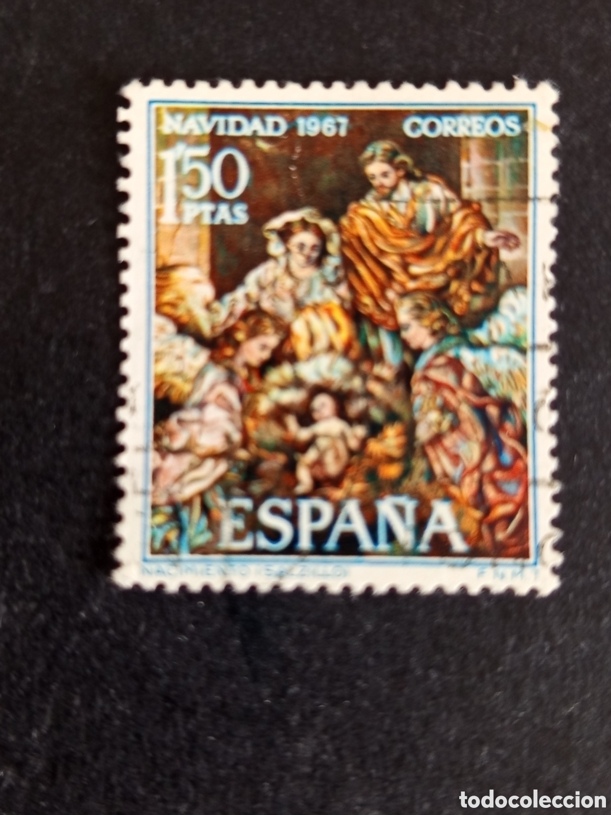 Sellos: Espa&ntilde;a, 1967. Navidad. Nacimiento ( Salzillo). Edifil 1838. Pedido m&iacute;nimo 3 &euro;. Ver fotos.