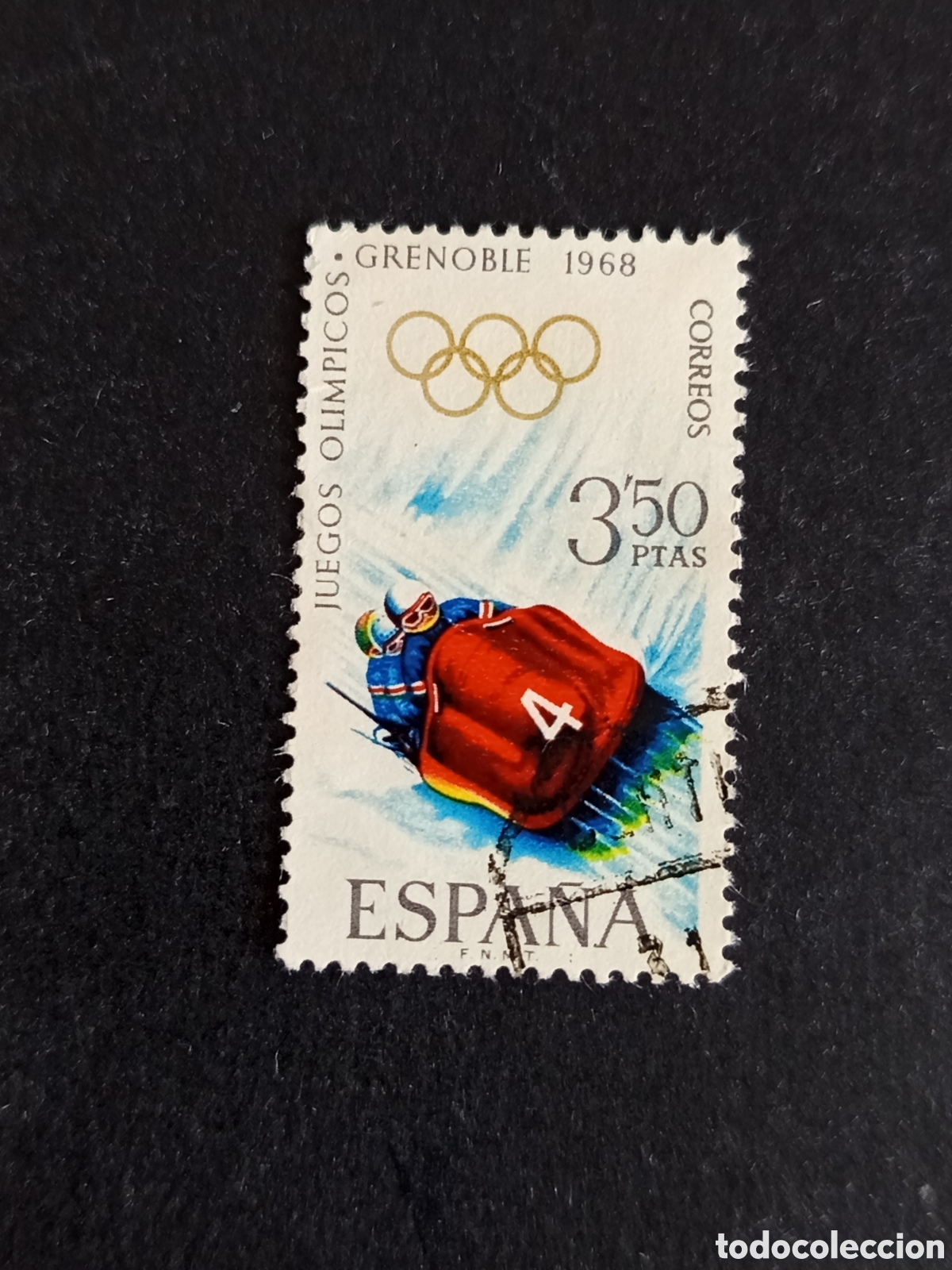 Sellos: Espa&ntilde;a, 1968. Juegos Ol&iacute;mpicos Grenoble. Edifil 1852. Pedido m&iacute;nimo 3 &euro;. Ver fotos.