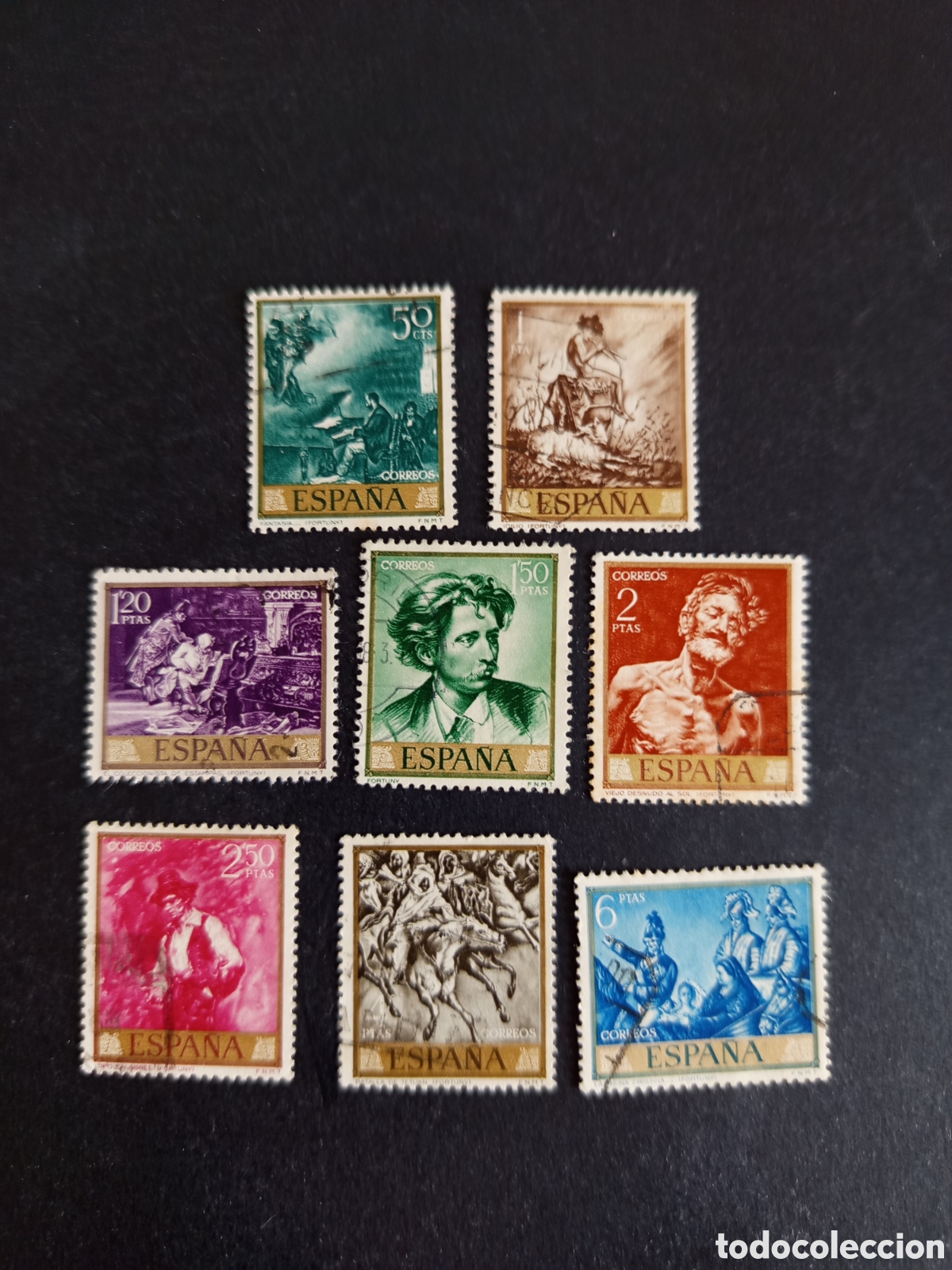 Sellos: Espa&ntilde;a, 1968. D&iacute;a del Sello. Fortuny. Edifil 1855/60; 1862/3. Pedido m&iacute;nimo 3 &euro;. Ver fotos.