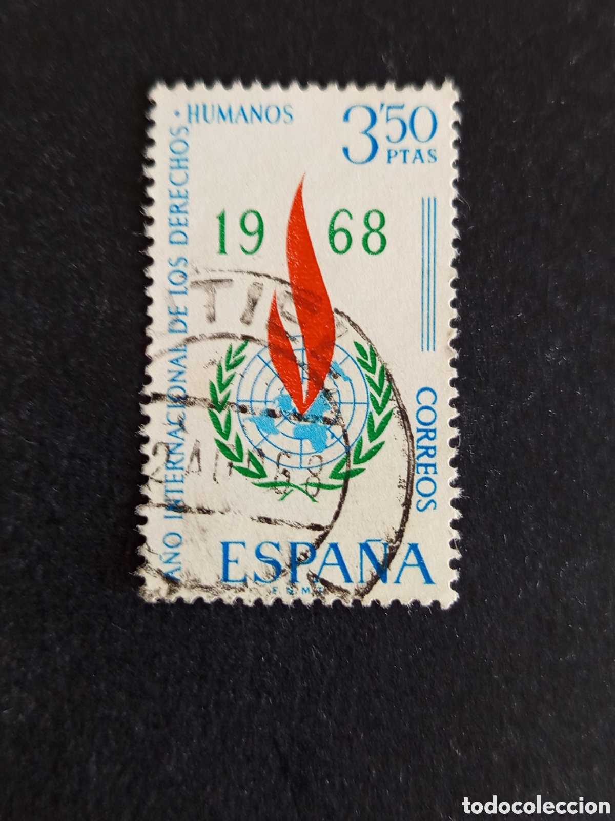 Sellos: Espa&ntilde;a, 1968. A&ntilde;o Derechos Humanos. Edifil 1874. Pedido m&iacute;nimo 3 &euro;. Ver fotos.