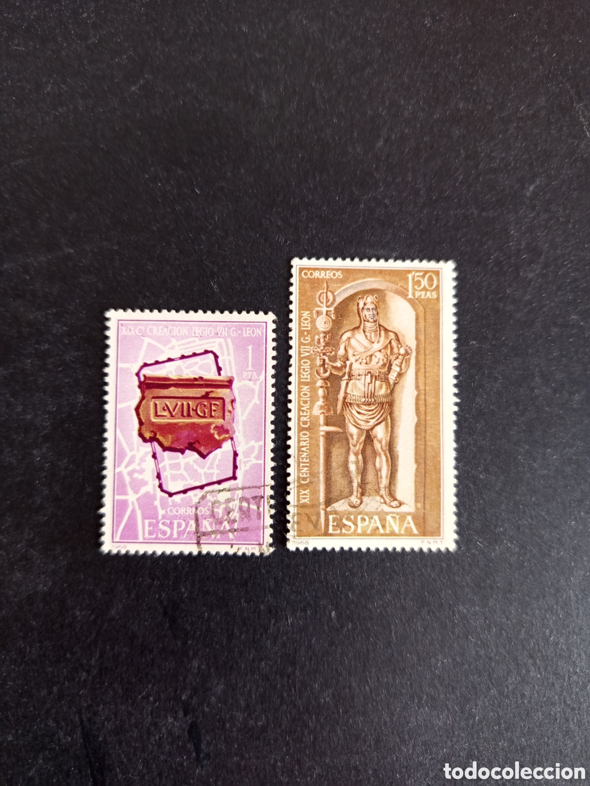 Sellos: Espa&ntilde;a, 1968. 1900 A&ntilde;os Fundaci&oacute;n de Le&oacute;n. Edifil 1871/2. Pedido m&iacute;nimo 3 &euro;. Ver fotos.