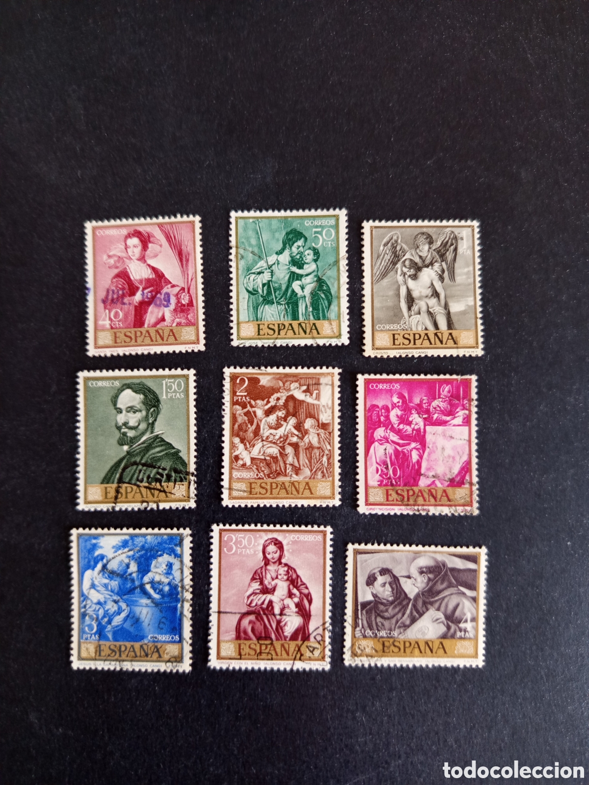 Sellos: Espa&ntilde;a, 1969. D&iacute;a del Sello. Alonso Cano. Edifil 1910/8. Pedido m&iacute;nimo 3 &euro;. Ver fotos.