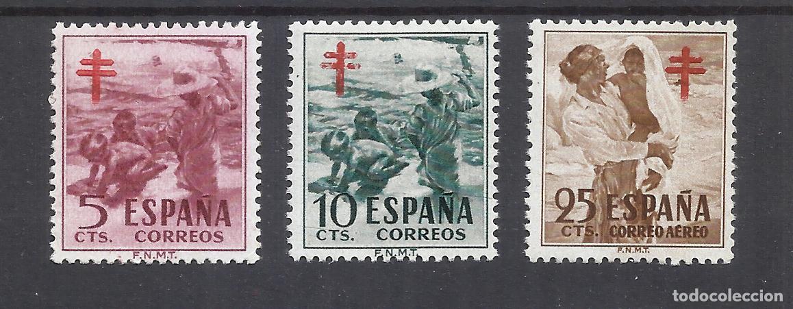 Sellos: PRO TUBERCULOSOS 1951 EDIFIL 1103-5 NUEVO** VALOR 2022 CATALOGO 2.- EUROS
