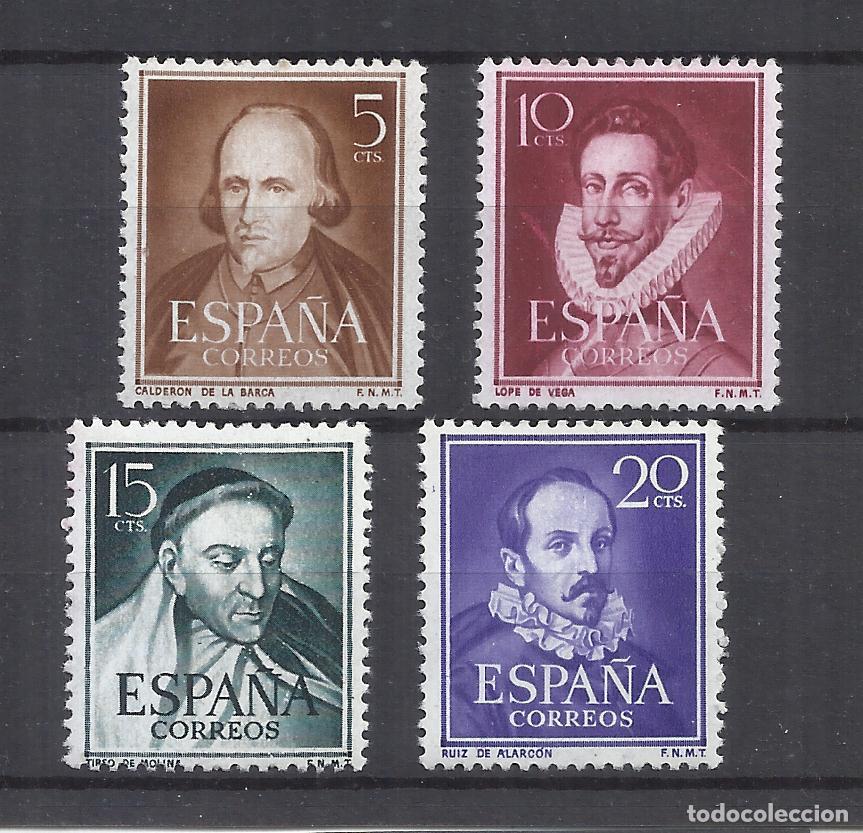 Sellos: LITERATOS 1950 EDIFIL 1071-4 NUEVOS** VALOR 2022 CATALOGO 1.75 EUROS SERIE COMPLETA