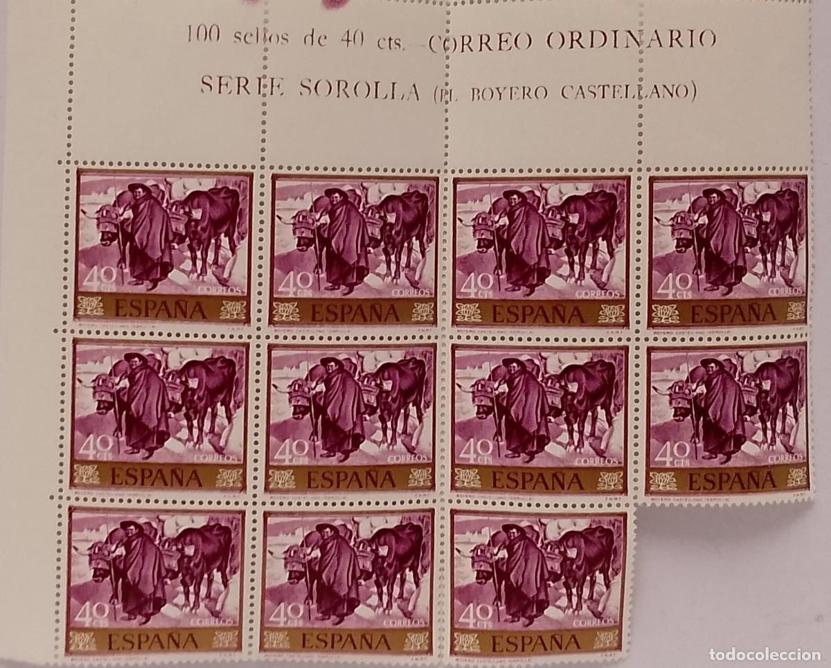 Sellos: (5)BLOQUE DE 11 SELLOS NUEVOS DE 40 CT. 1964 SOROLLA
