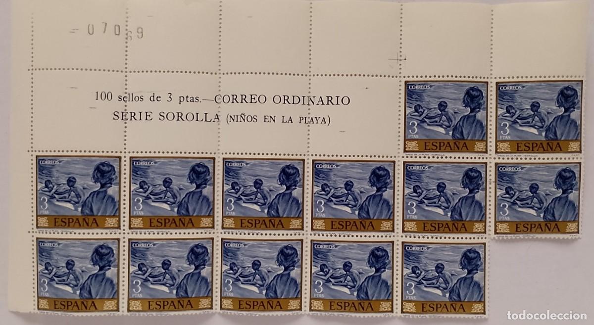Sellos: (5)BLOQUE DE 13 SELLOS NUEVOS DE 3 PT. 1964 SOROLLA