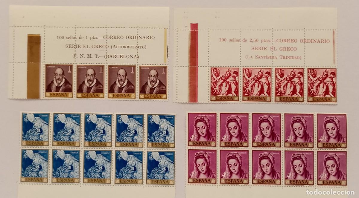 Sellos: (5) 4 BLOQUES CON 28 SELLOS NUEVOS 1961 EL GRECO