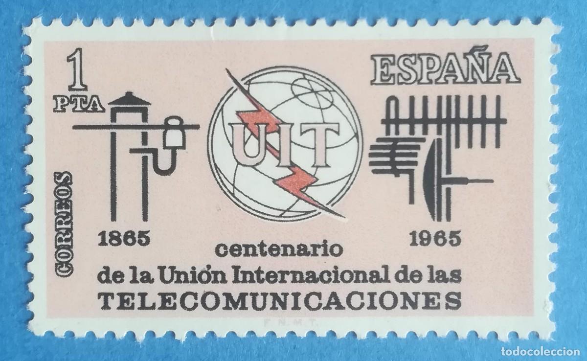 Sellos: Centenario de la Uni&oacute;n Internacional de las Telecomunicaciones. Edifil 1670. Nuevo sin fijasellos.