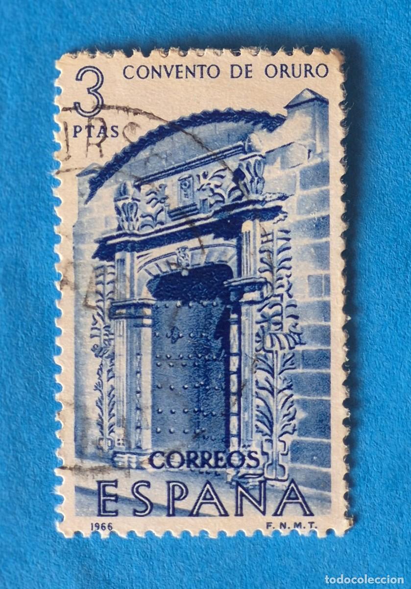Sellos: FORJADORES DE AMERICA&ndash;CONVENTO DE ORURO-3 pta.&ndash;ESPA&Ntilde;A 1966-EDIFIL 1755 usado