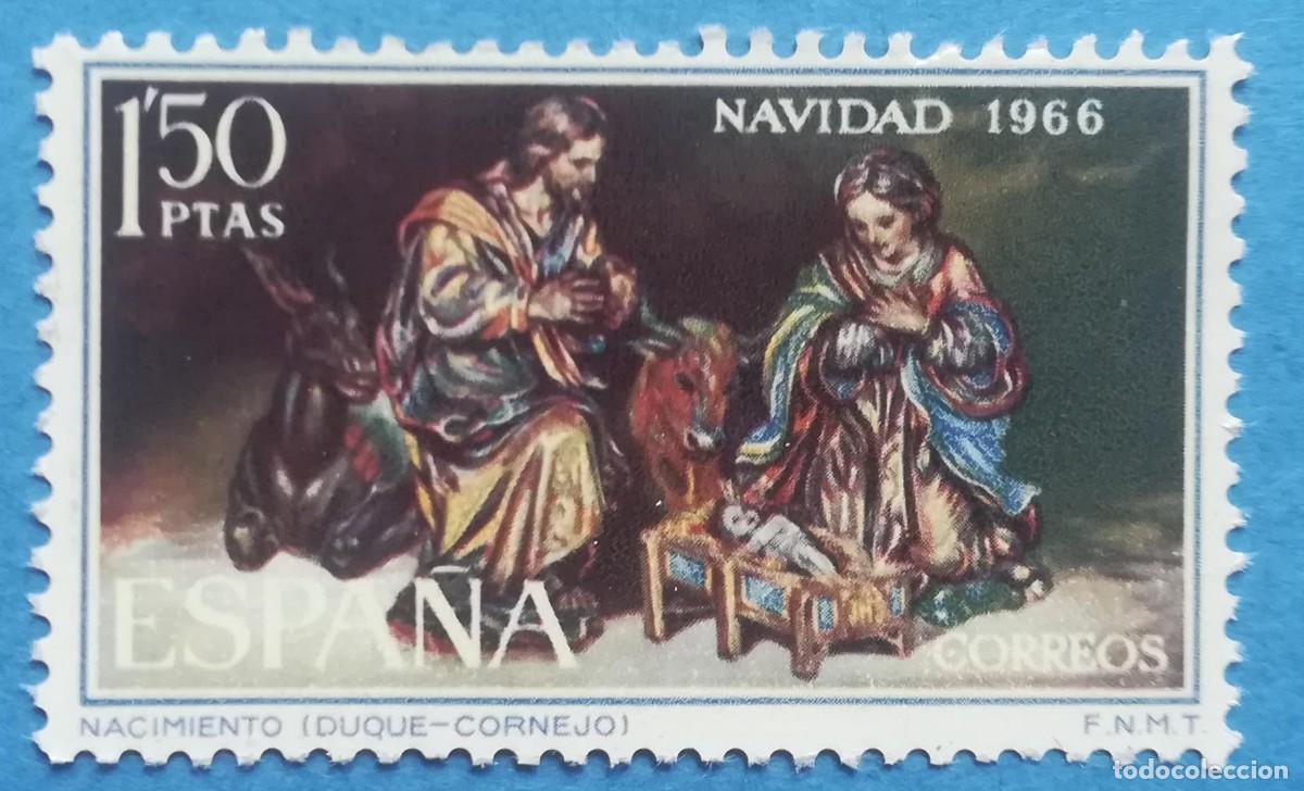 Sellos: Navidad 1966. Nacimiento (Duque Cornejo) Edifil 1764. Nuevo sin fijasellos.