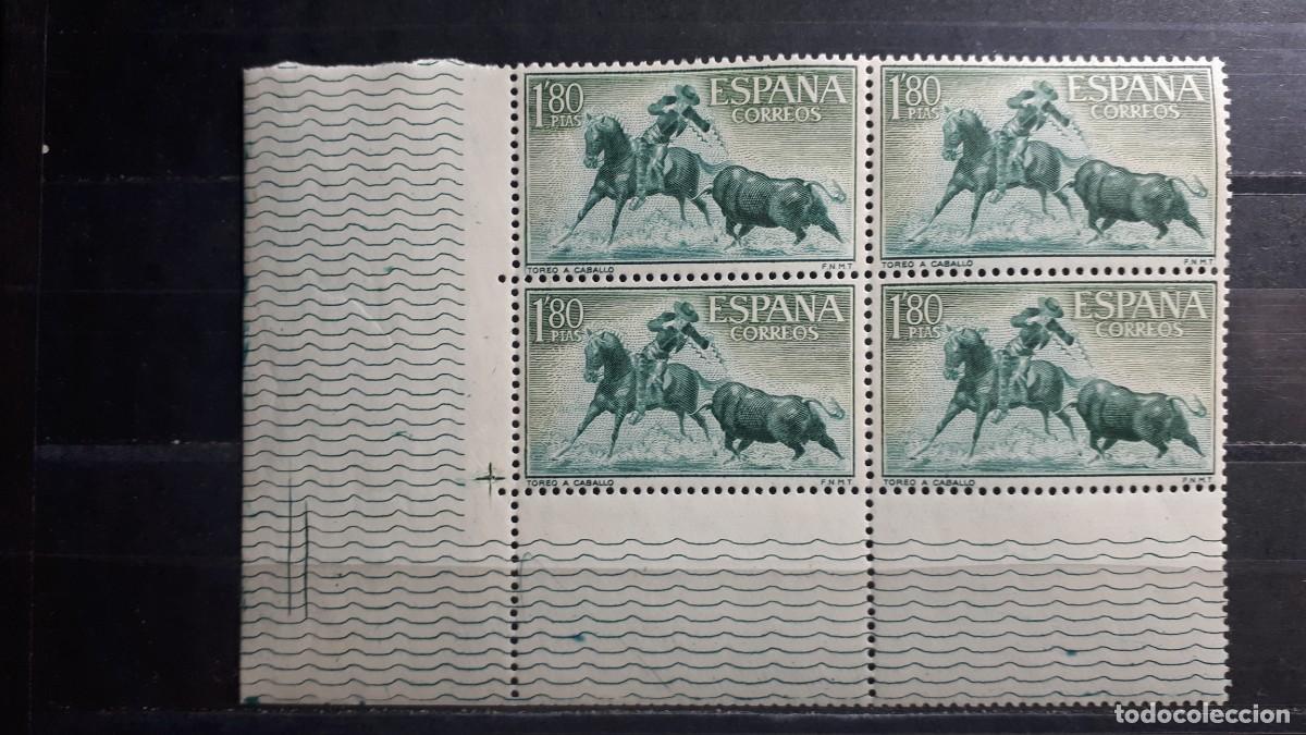 Sellos: ESPA&Ntilde;A A&ntilde;o 1960 * * EDIFIL. - 1264. BLOQUE DE 4.