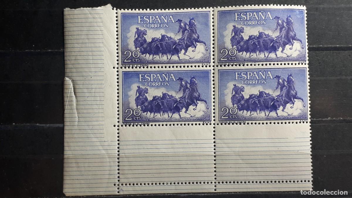 Sellos: ESPA&Ntilde;A A&ntilde;o 1960 * * EDIFIL. - 1255. BLOQUE DE 4. - Foto 1