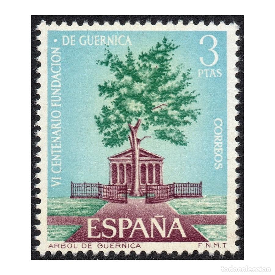 Sellos: Espa&ntilde;a 1966 [SLL] Centenario Fundaci&oacute;n de Guernica. 3 PTS (MNH) - Foto 1