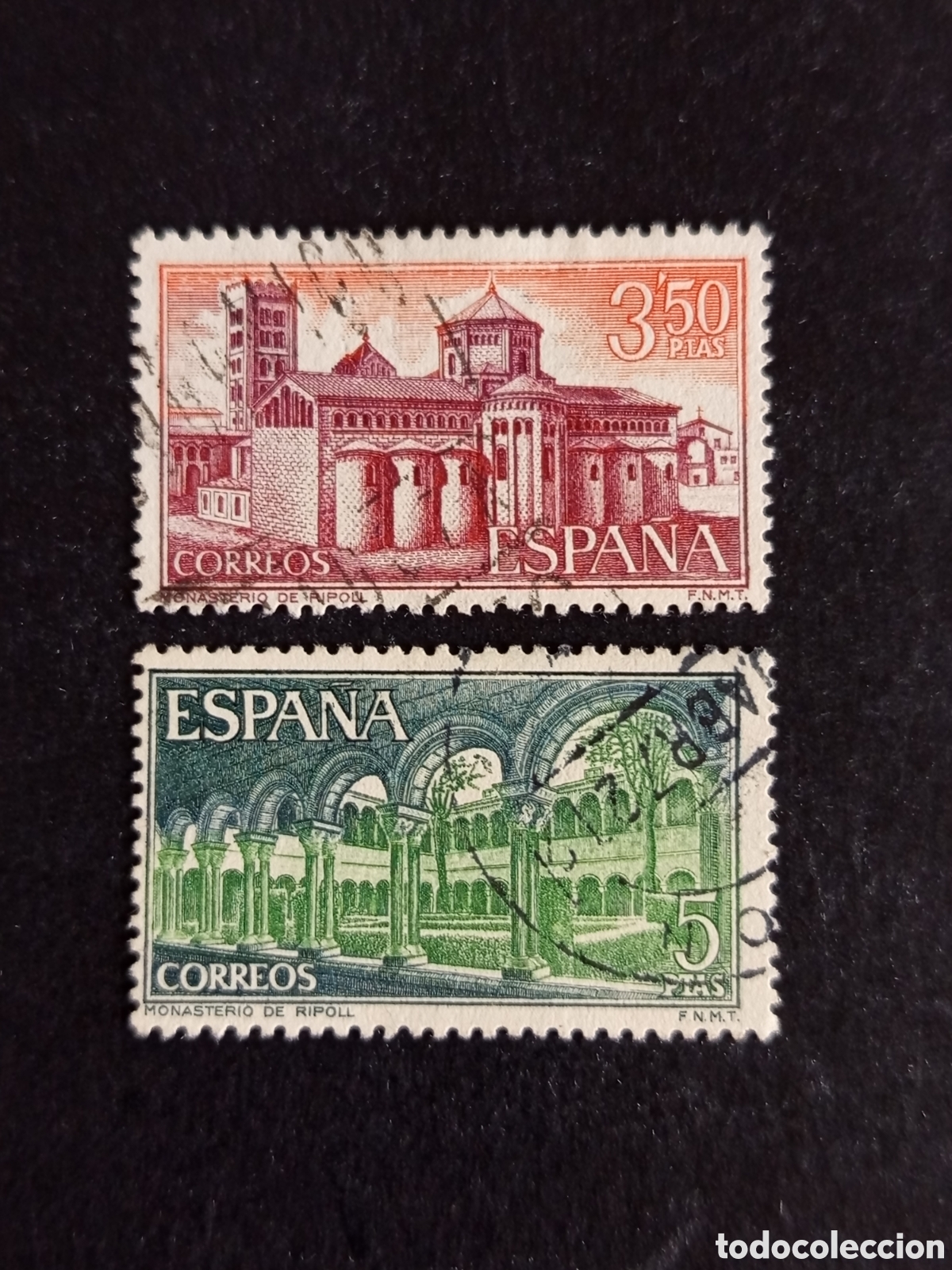 Sellos: Espa&ntilde;a, 1970. Monasterio Sta. Mar&iacute;a de Ripoll. Edifil 2006/7. Pedido m&iacute;nimo 3 &euro;. Ver fotos.