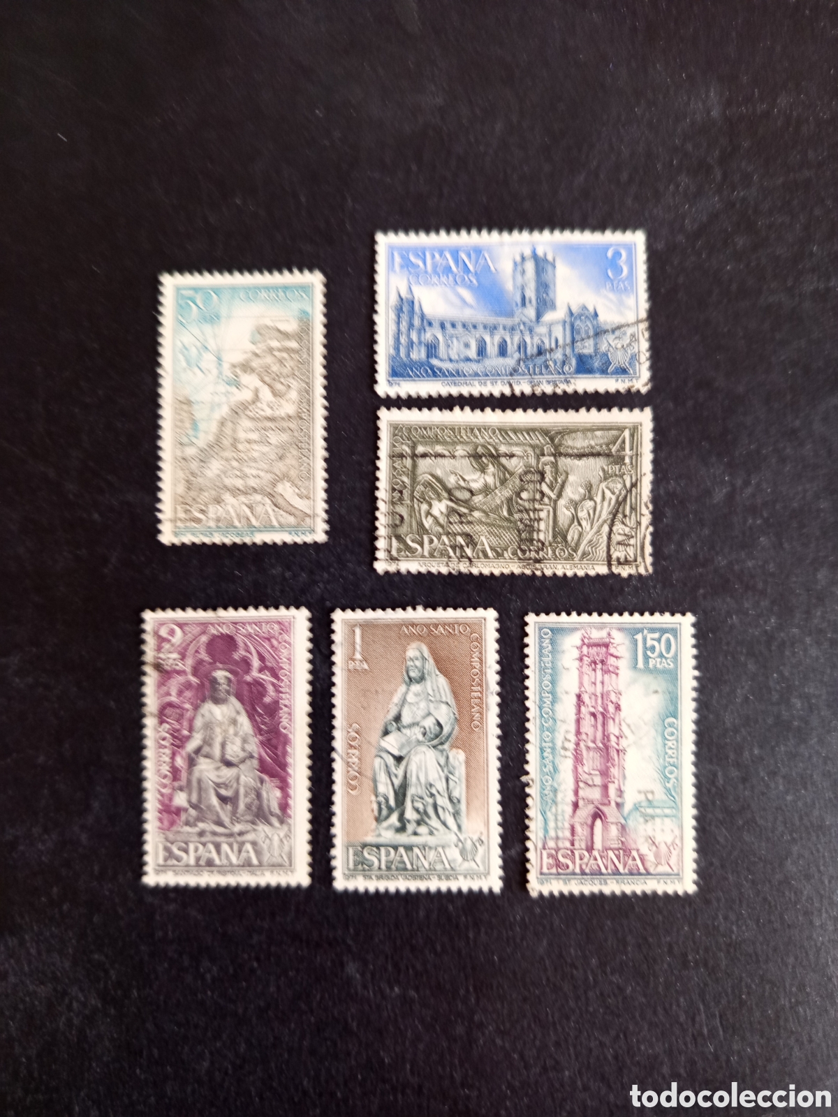 Sellos: Espa&ntilde;a, 1971. A&ntilde;o Santo Compostelano. Edifil 2008/13. Pedido m&iacute;nimo 3 &euro;. Ver fotos.