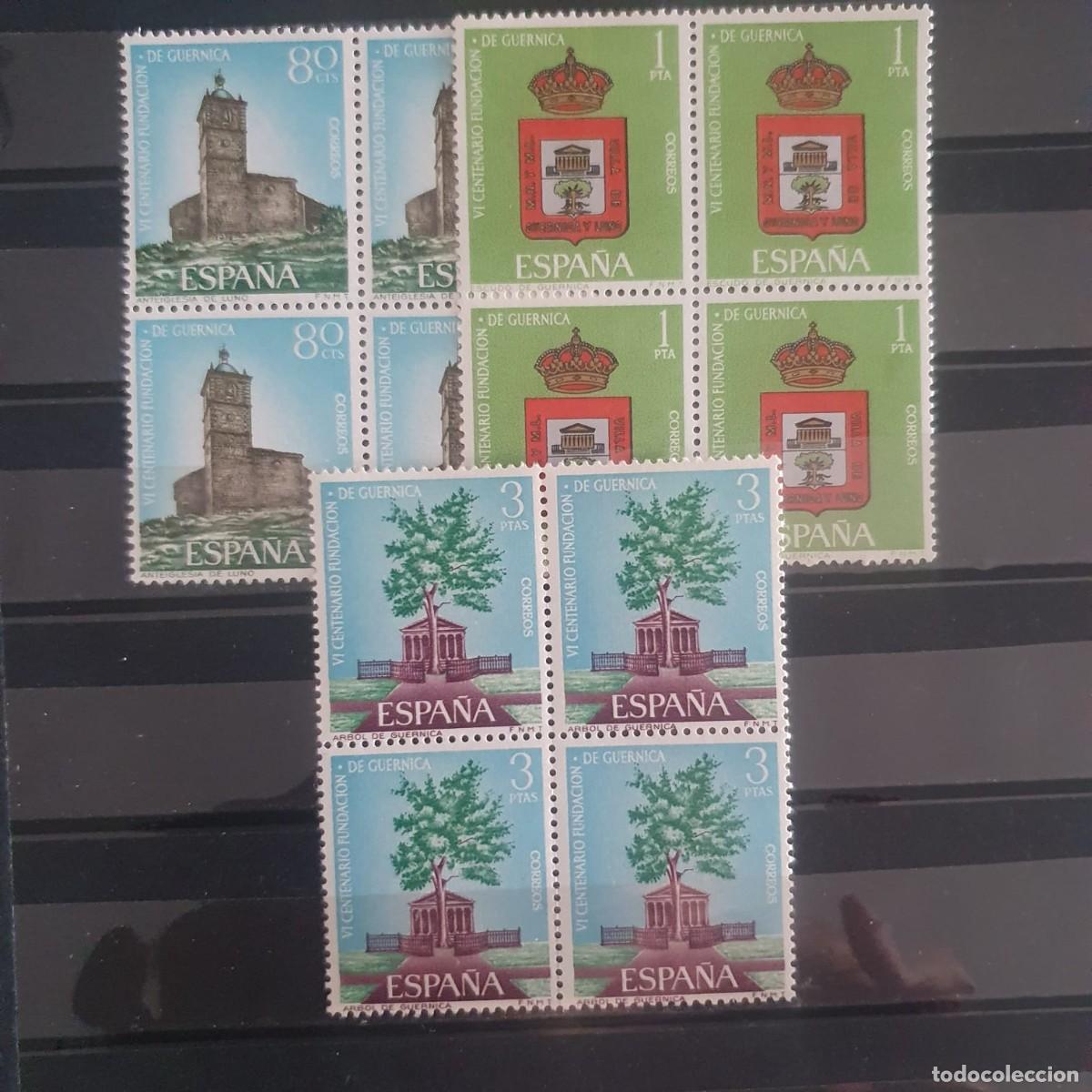 Sellos: SERIE COMPLETA EDIFIL 1720 ** A 1722 ** BLOQUE 4 ESPA&Ntilde;A 1966